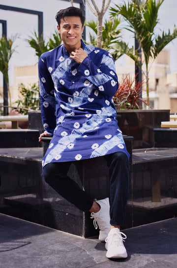 Hand Dyed Bandhani Cotton Kurta